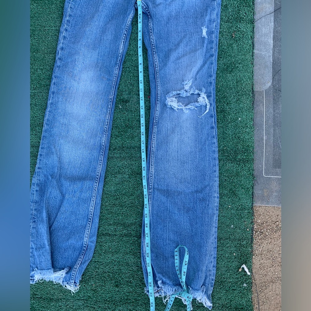 Zara Ripped Wide Leg Jeans - Picture 8 of 12